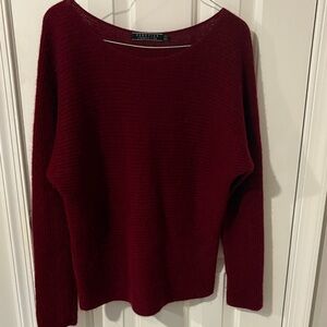 Peruvian Connection Deep Red Crew Neck Alpaca Sweater
